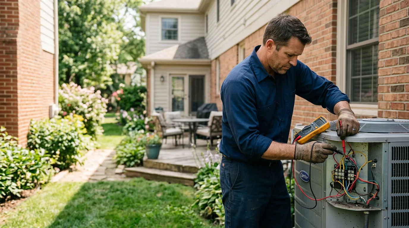 HVAC technician working near Bridgewater, NY